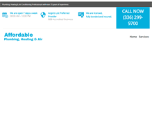 Tablet Screenshot of affordableplumbingonline.com